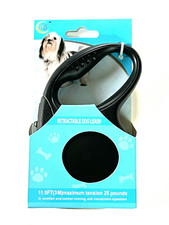 Retractable Dog Pet Leash 11.5ft 3m Maximum Tension 25 Lbs Black Color