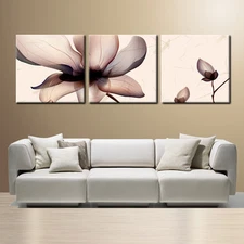 FLOWER Ready to Hang mounted on fimberboard canvas wall art/betterThan stretched