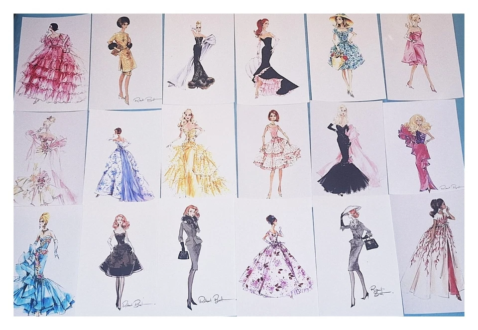 Robert Best Barbie Fashionista Vintage Style Girls Room Wall Art Prints - Image 2 of 3