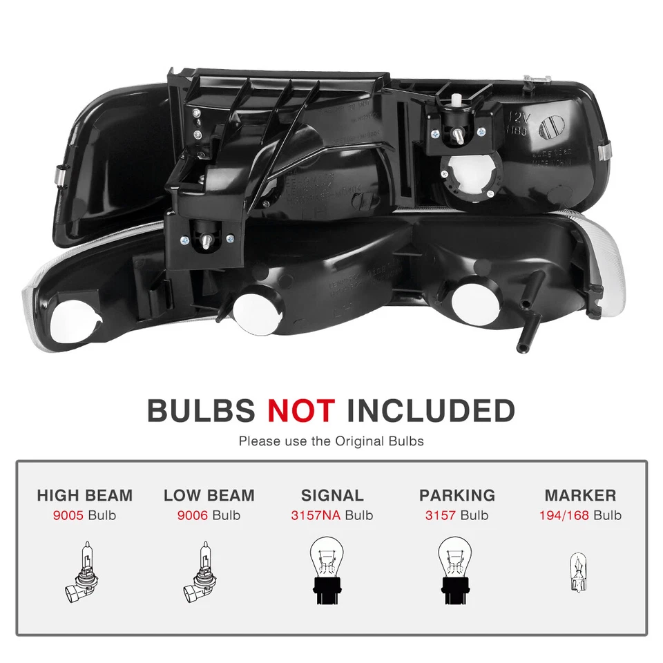 Juego de faros negros + lámparas de parachoques + luces traseras para 99-02 Silverado 1500 2500 Foto 4 de 4