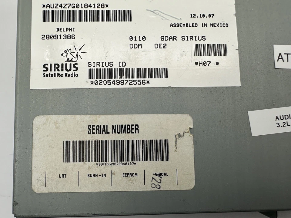 OEM 06-12 Audi A6 A4 A5 Passat Sirius Satellite Radio Receiver Control Module - Image 3 of 4