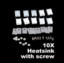 10PCS TO-220 Silver Heatsink Heat Sink for Voltage Regulator or MOSFET NEW 