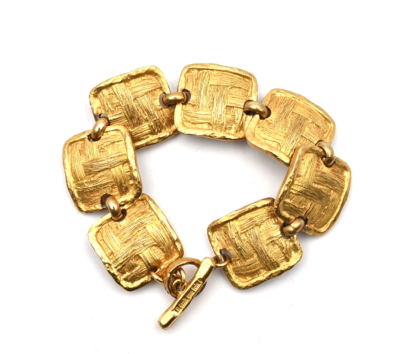 Bracelet Moderniste Argenté - Style Chaîne/maillon, En Acier Inoxydable - Ancien, Excellent état