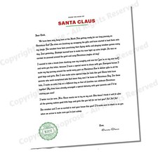 Letter from Santa Claus -Parent Working - Christmas - Stocking Stuffer-Printable
