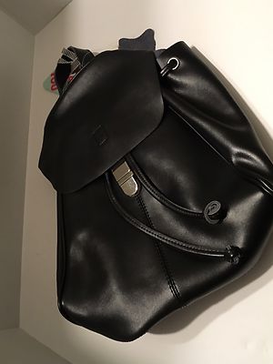 Leather backpack black NWT ''You Me And My Bag''