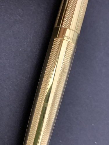 928 Lady Sheaffer Gold Plated Fountain Pen Interupted Barleycorn 14K gold nib - Picture 3 of 11