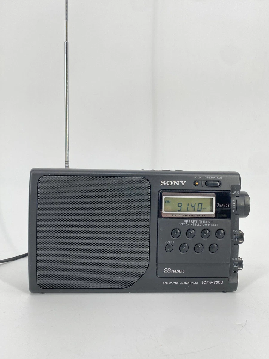 * RADIO SONY ICF-M760S 3 BAND UKW 90ER 1993 VINTAGE WECKER