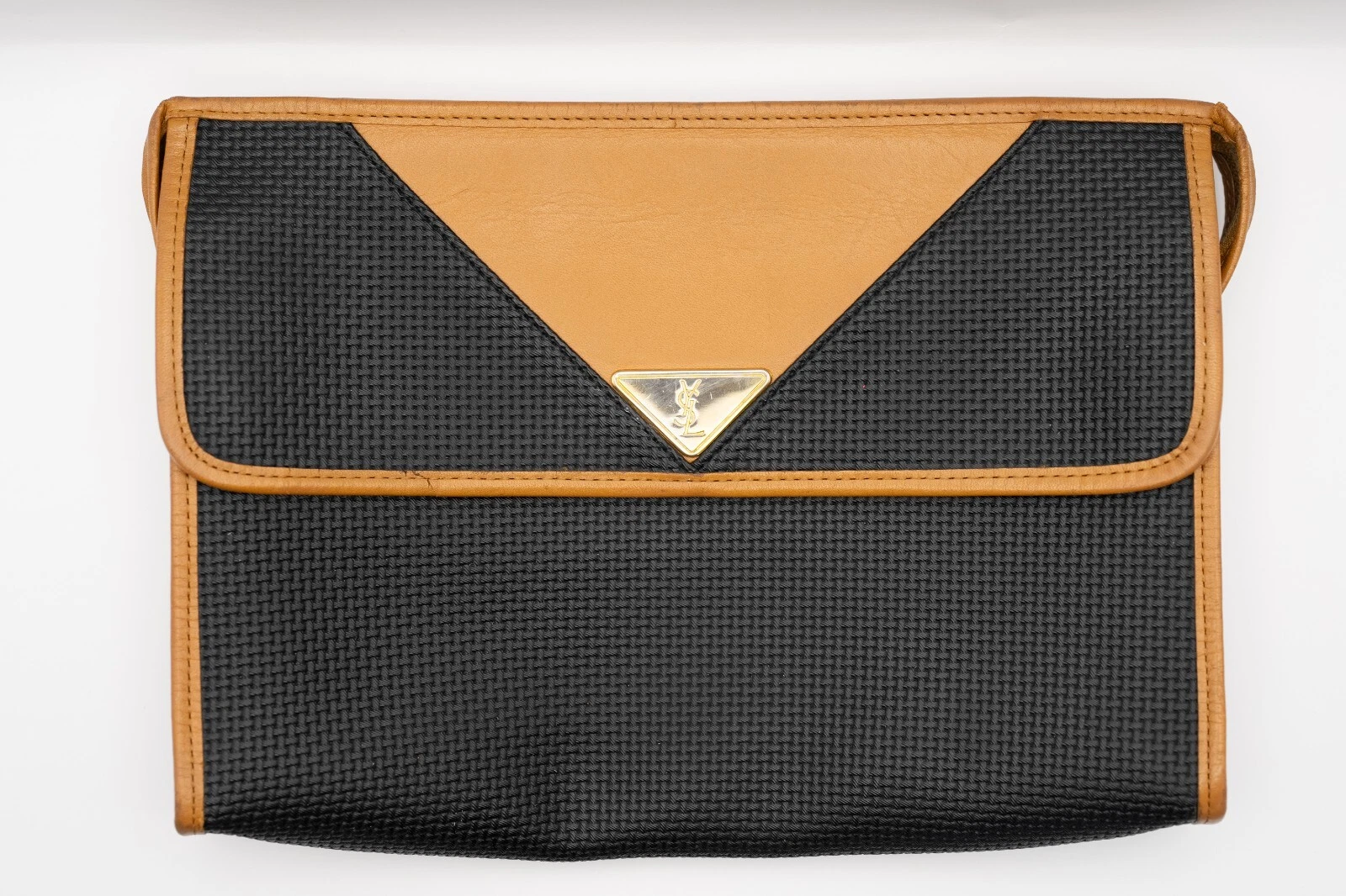 SAINT LAURENT (YSL) Borsa pochette YSL in pelle blu navy originale dal GIAPPONE