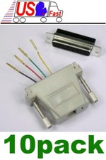 Lot10pack DB25-pin Female RJ-11 4wire 6P4C Jack Modular Adapter Aux/Data/Phone