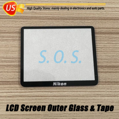 For Nikon D3500 Digital Camera Part Outer LCD Screen Display Window Glass + Tape