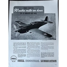 Vintage 1940s Shell Gasoline WWII Print Ad