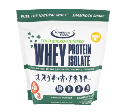 Power Play Fuel Cold Micro-Filtered Whey Protein Isolate Powder - Shamrock Shake