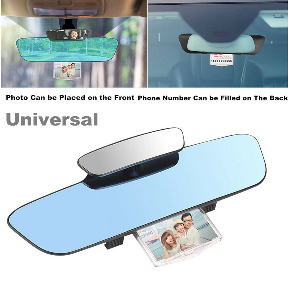 3 in 1 Car Interior Mirror Wide Convex Curve Clip On Rear View Mirror Extender - Image 3 of 4