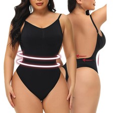 Women Tummy Control Waist Trainer Shapewear Bodysuit Thong Body Shaper Tank Top