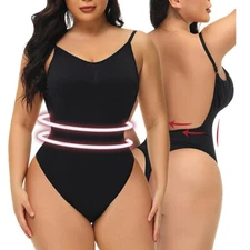 Women Tummy Control Waist Trainer Shapewear Bodysuit Thong Body Shaper Tank Top