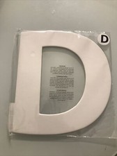 White Chipboard Alphabet Letter  D  