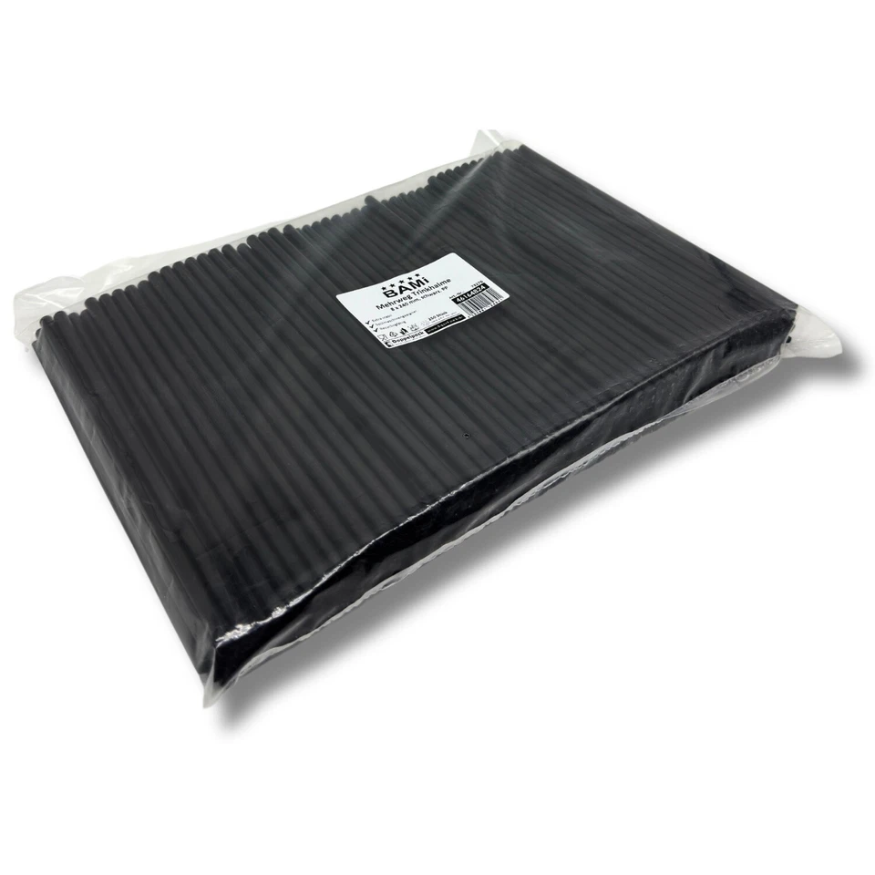 250-5.000 Mehrweg Trinkhalme Strohhalme JUMBO schwarz 240x8mm Wiederverwendbar - Bild 3 von 4