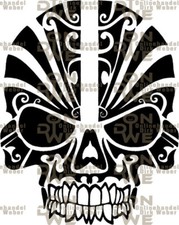 Aufkleber "Skull 12" groß, Autoaufkleber, Totenschädel, Totenkopf, (1982)