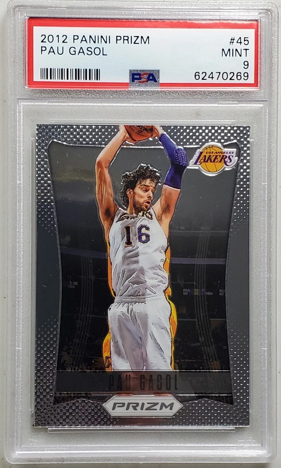 2012 Panini Prizm Pau Gasol #45 PSA 9 MINT (1st year Prizm)
