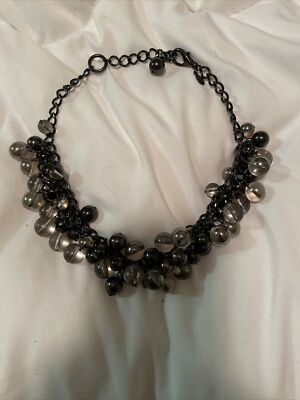 Express Smokey bobble necklace
