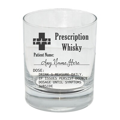 Personalisiert graviert Rezept Whisky/Whiskey Glas lustiger Becher Geschenkset