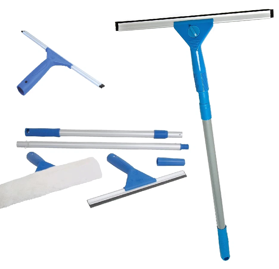 UNIBOS TELESCOPIC Window Cleaning Washing Kit Washer Wash Pole Large Cleaner Squeegees