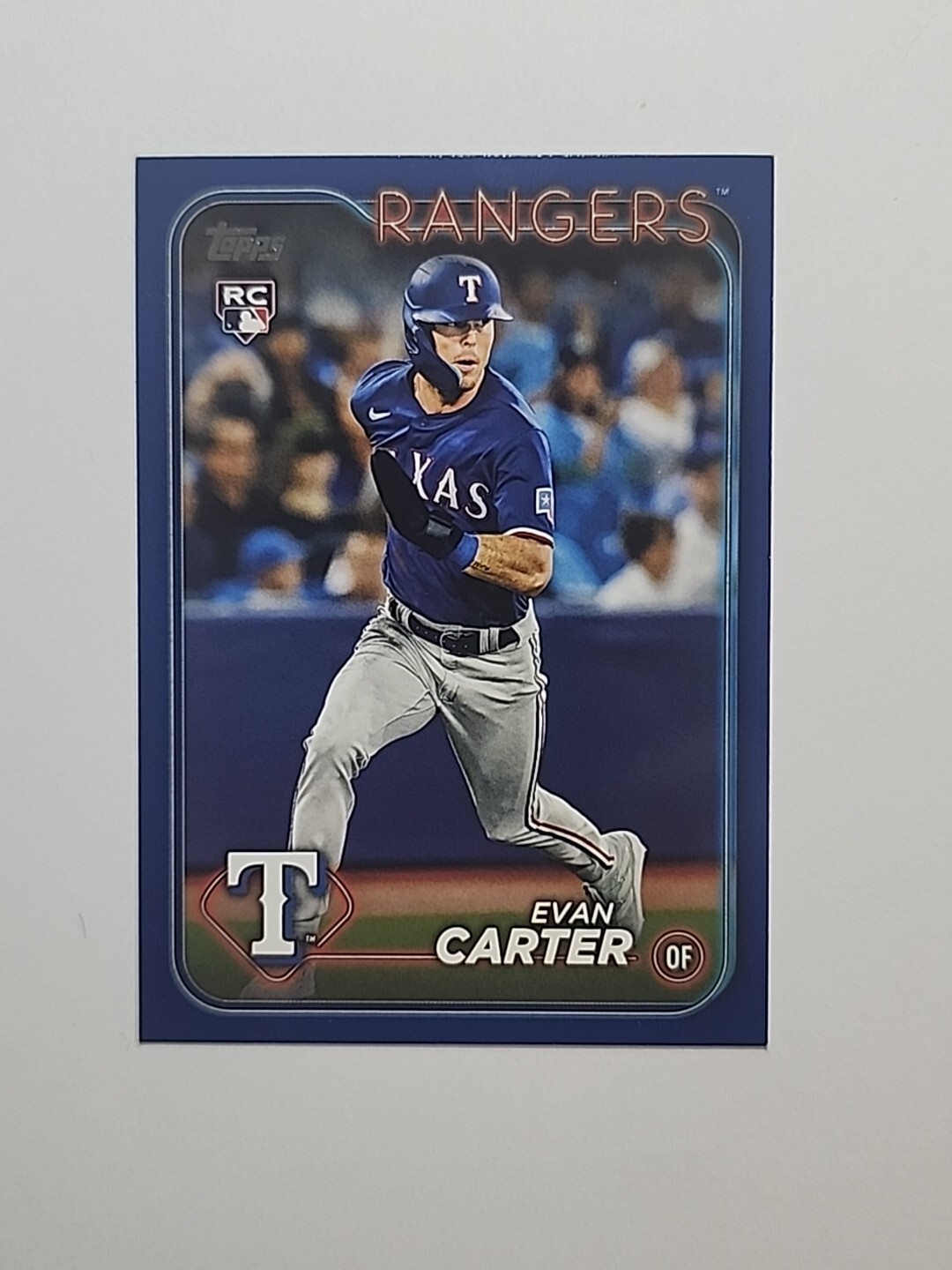 2024 Topps Series 1 Evan Carter Blue Parallel Rookie Card #280 