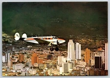 Airplane Postcard Cessnyca Airlines Beechcraft C-45H Over Medellin Movifoto FU31