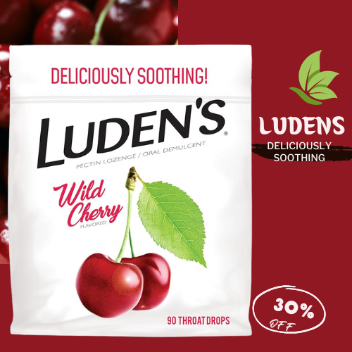 Ludens Throat Drops, Wild Cherry, 90 Drops 90 Count (Pack of 1
