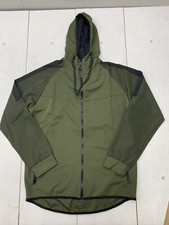 Mens Green Ribbed Full zip Athletic Jacket Size XXL