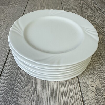 NIKKO Estate White Salad Plates, Vintage, Set of 7 Manor Collection 8''