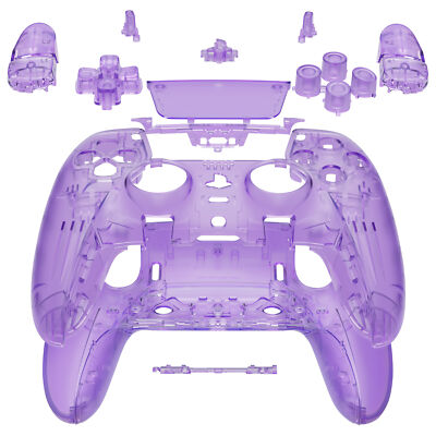 Clear Full Housing Shell Cover & Buttons Kit Replacement For PS5 Edge Controller