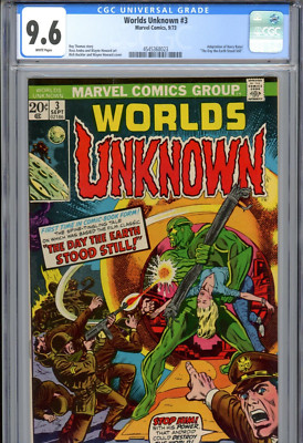 Worlds Unknown #3 (1973) Marvel CGC 9.6  White The Day the Earth Stood Still