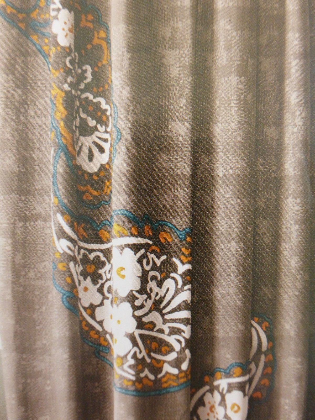 Threshold Paisley River Birch Fabric Shower Curtain 72" x 72" NIP