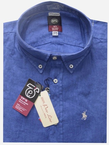 CAMICIA UOMO Taglie forti puro lino 3XL 4XL 5XL 6XL manica corta azzurro  TIPO'S | eBay