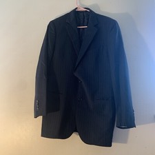 VTG Brooks Brothers Brooksgate Navy Wool Stripe Blazer Sport Coat Sz 39 USA