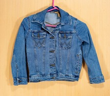 Wrangler Boy's Girl's Blue Denim Trucker Jacket size M/M/M