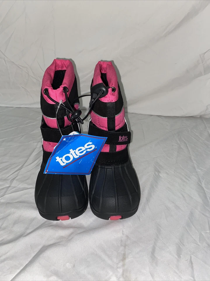 NIÑAS Bolsos Estilo T-Carly TECHO ACUÁTICO SHELL Negro/Rosa Botas de Nieve TALLA: 11 Foto 2 de 3