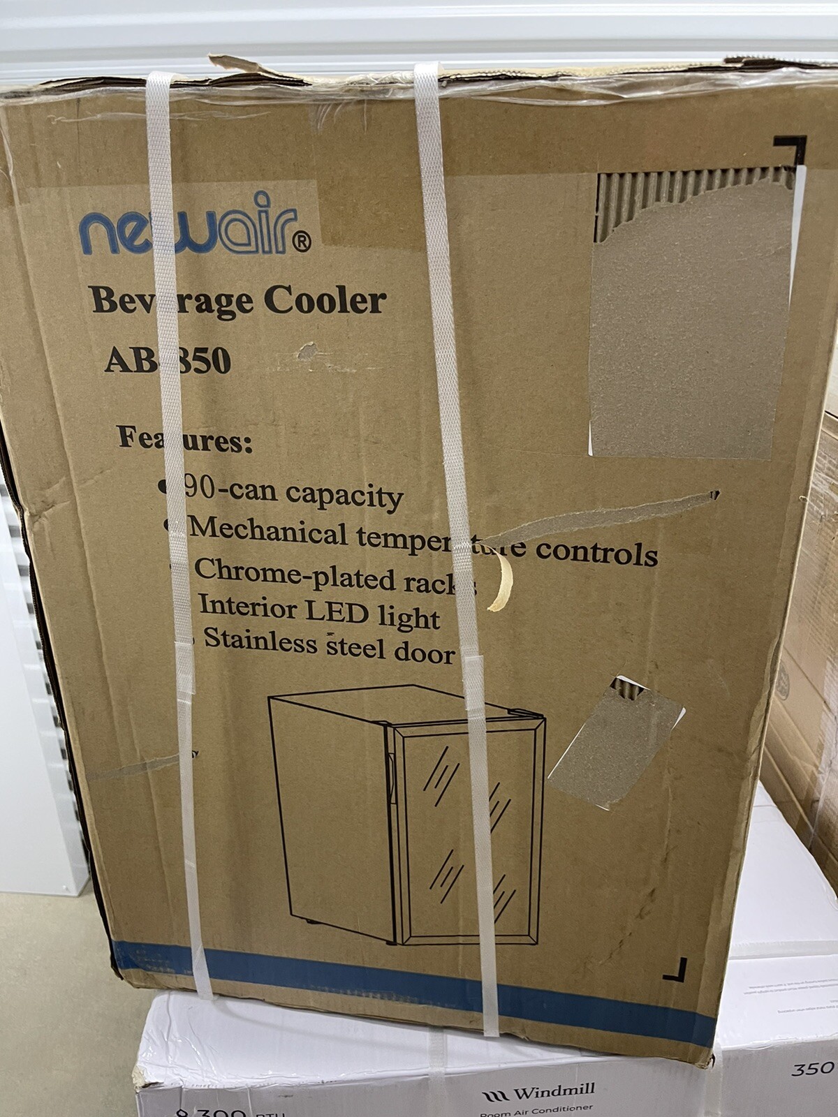 Newair Beverage Refrigerator Cooler With 90 Can Capacity Mini Bar