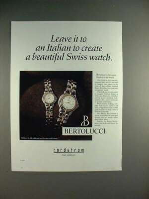 1990 Bertolucci Pulchra Watch Ad - Leave it to Italian