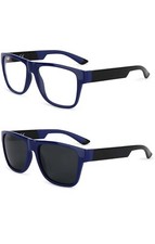 Blue Light Blocking Glasses and Sunglasses Suit for Men and Women 2 Pack