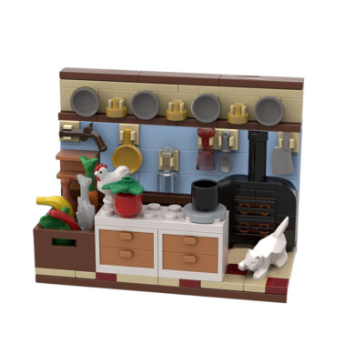 Swedish Chef's Kitchen Model 143 Pieces for 71033 Building Kit MOC Build Gift