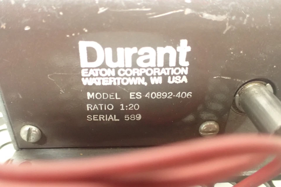Durant ES-40892-406 Rotary Contactor Ratio 1:20 New Old Stock See All Pictures Foto 3 de 4