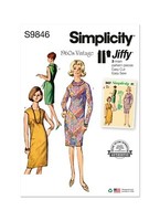 Simplicity 9846 Jiffy Kleider Misses 1960'S NäHen Muster GrößEn 8-16 & 18-26