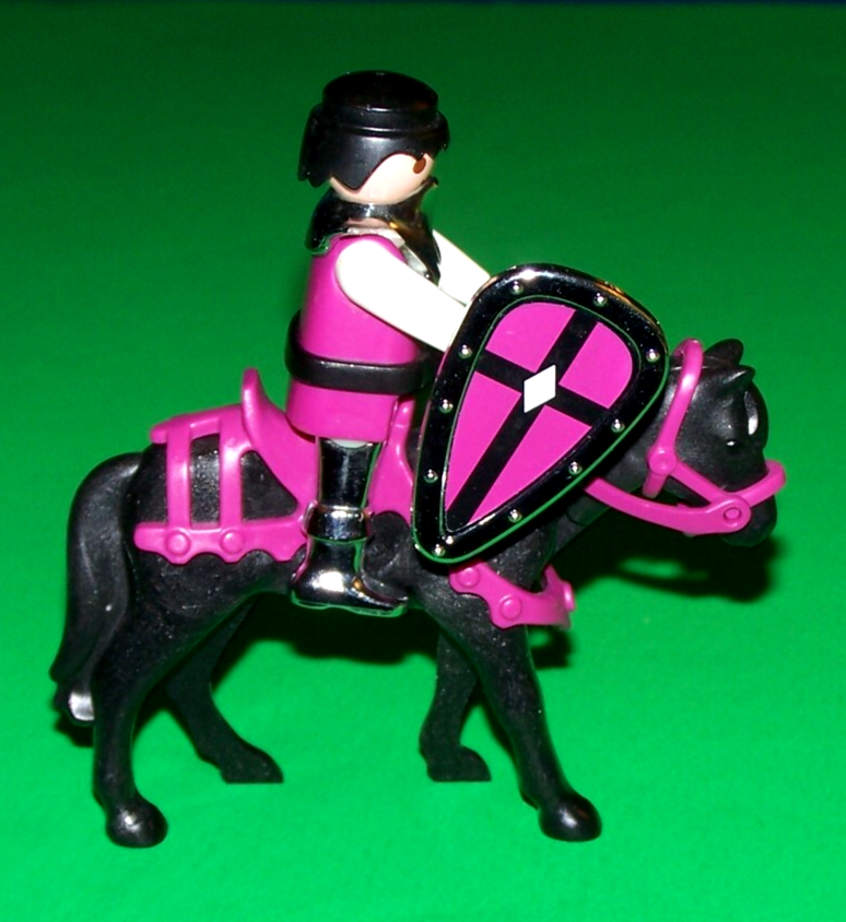 Playmobil プレイモービル 4434 騎士と馬 フィギュアセット Playmobil 4434 Shiny silver & purple Knight & Horse Medieval