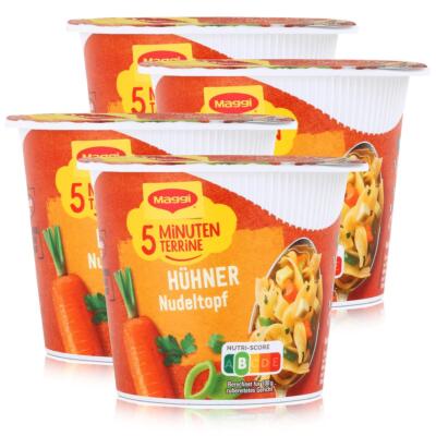 Maggi 5 Minuten Terrine Hühner Nudeltopf 41g (4er Pack)