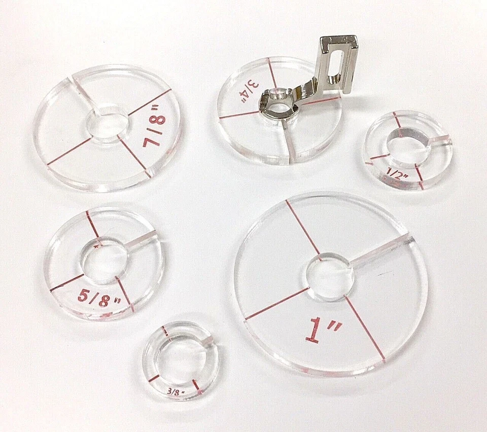 Ruler Foot Industrial Shank +  Echo Ring Clip Set of 6 Sizes - Image 2 of 4