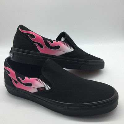 vans shoes pink and black