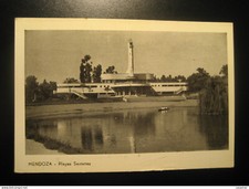 MENDOZA Plages Serranas Rameur 1951 ARGENTINE Carte Postale