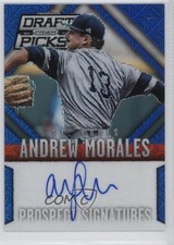 2014 Panini Prizm Perennial Draft Picks Blue Mojo 12/75 Andrew Morales Auto 0b2